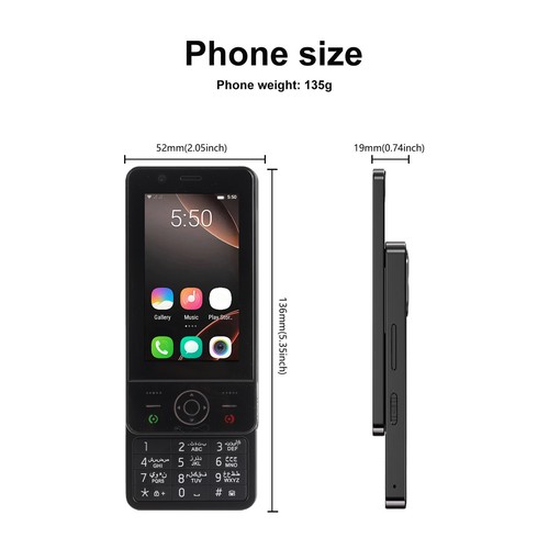 Black slide phone - phone, sim